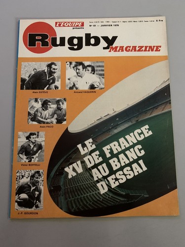 Equipe rugby magazine 61 - l'equipe,