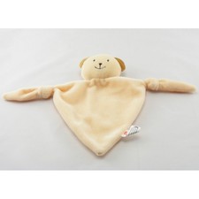 Doudou plat ours beige rose