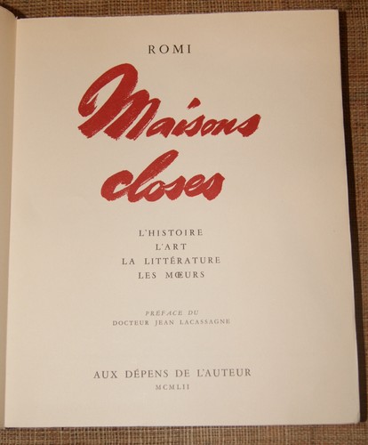 Romi maisons closes 1952 - romi, eo