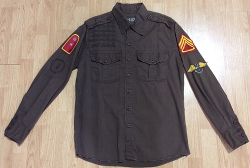 New men lux brown shirt - new, d-lux