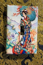 Geisha In Multicolored Toggle Switch Cover