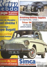 RETRO HEBDO N°93 SIMCA ARONDE P60 MONTLHERY / ARMSTRONG-SIDDELEY SAPPHIRE