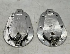 Lot de 2 fenêtres à hublot en métal aluminium pour navire marine de forme anc...