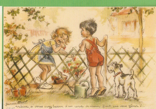 Germaine bouret carte postale - bouret,
