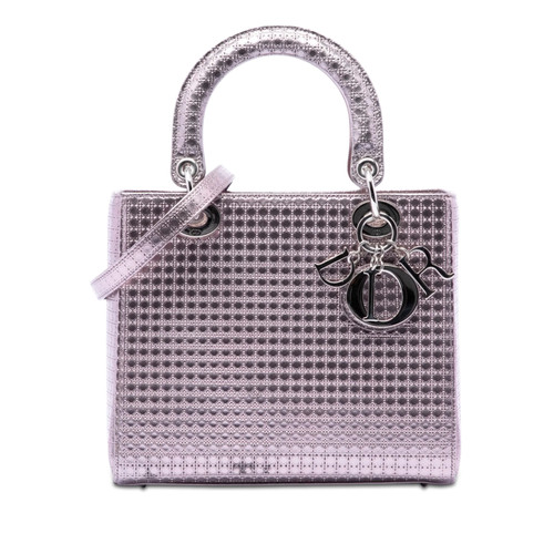 Dior medium metallic cuir - metallic,