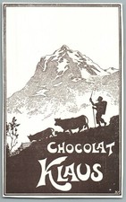 1910' Chocolat Klaus Publicité Ancienne Berger Montagne Chocolate Antique Ad