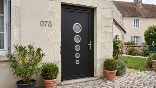 Porte entrée pvc - porte, d'entrée