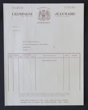 Facture Vierge  Champagne JEANMAIRE   EPERNAY billhead rechnun