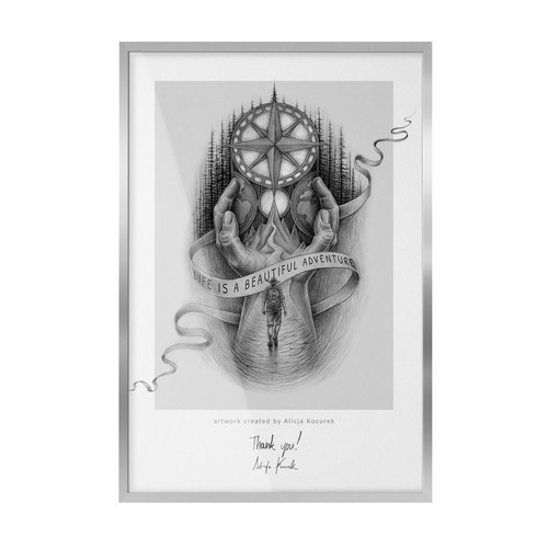 Argent cadre photo avec verre - argent,