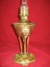 lampe à pétrole art nouveau bronze DLG Leleu monnaie du pape