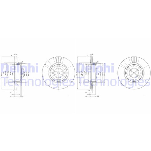 Disques frein delphi - de,