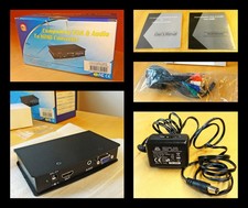 ATZ VHC11 Component/VGA+Audio to HDMI Converter + AC Adapter & Cables / Open Box