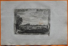 VAN DER AA Gravure originale c1725 VUE DE SAINT-DENIS Seine-Saint-Denis
