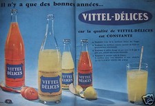 PUBLICITÉ 1958 VITTEL DELICES