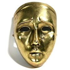 Masque mural doré style venitien design italien signé Lucchesi Faro Pierrot or