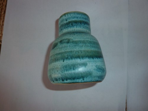 Vase bleu vintage grés - ,