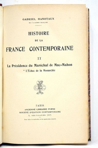 Livre ancien hanotaux histoire - livre,
