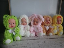 Lot de 5 peluches poupées