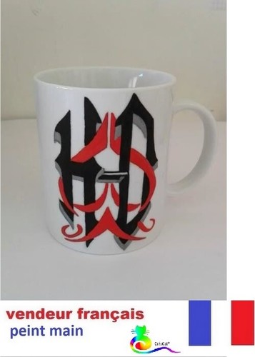 Mug peint main cuit four - au,