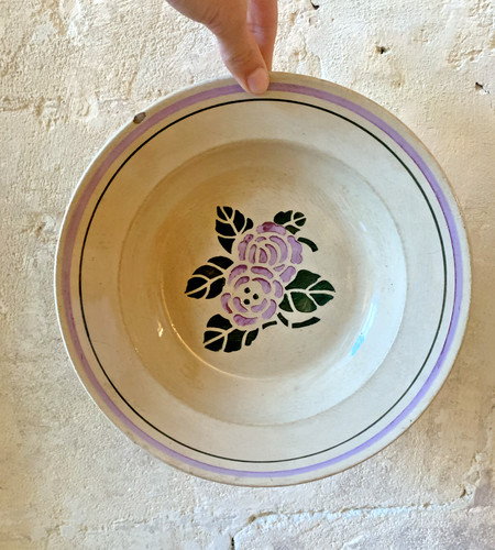 Plat rond creux - , décor