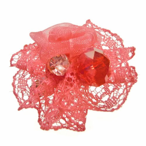 Bague rose vif fleur - rose,