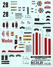 decals 1/24 Carpena Alpine Renault A110 1600s 1971 Versions Port Gratuit