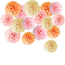 16Pcs Pompons Papier de Soie