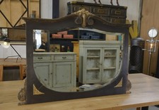 Miroir avec ornement bois et bronze Art déco 1930's