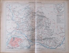 CARTE GEOGRAPHIQUE XIXEME DE
