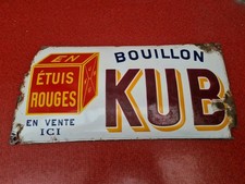 Rare  plaque emaillee bouillon