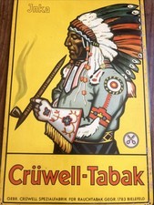 Ancienne Tole Publicitaire Tabac Pub & Indien Cruwell Tabak Jnka