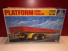 1/24 ITALERI SEMI TRAILER PLATFORM MAQUETTE CAMION NEUF EN BOITE REF 769