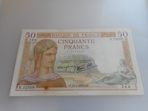 Billet francs ceres - 50,