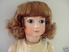 PERRUQUE T5 (25.5cm) pour POUPÉE ANCIENNE en cheveux naturels -DOLL WIG -Bouclée
