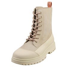Bottines Calvin Klein YW01066ACF - Cuir et Synthétique, Blanc Crème