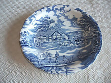 6 Grandes assiettes creuses " ENGLISH STYLE " décor paysage bleu d 24,5 cm !