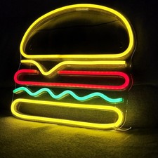 Cheeseburger led néon panneau - led,