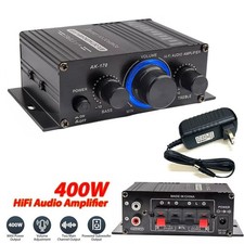400W Mini HIFI amplificateur de puissance+adaptateur audio stéréo maison voiture