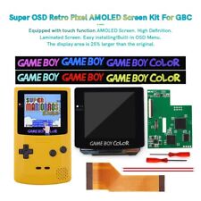 Touch Laminated OSD Menu OLED Retro Pixel AMOLED Screen+Pre-cut Shells For GBC
