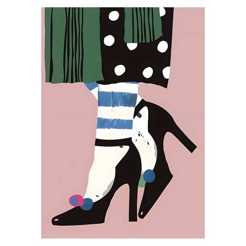 Affiche illustration talons - affiche,