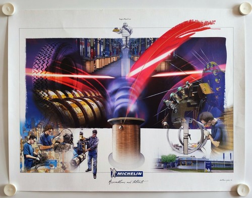 Affiche bibendum michelin - affiche,