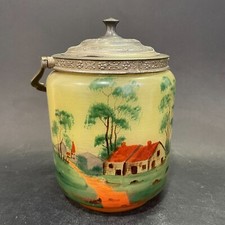 Pot à biscuits en verre peint