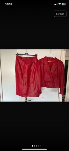 Tailleur ensemble cuir vintage - tailleur,