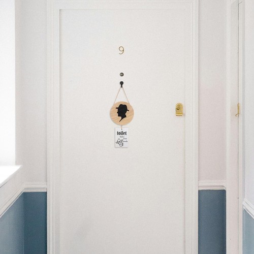 Panneau toilettes pour - , de