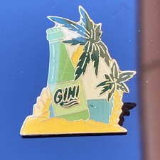 Pin's Pins Pin Boisson Soda Bouteille Verre "Gini" Signé Lenain
