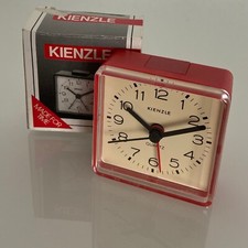 Réveil KIENZLE vintage rouge design, fabrication allemande 33/7541