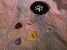 GUESS WHO logo guitar pick pack of five rock and roll music instrument set tunes