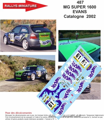 Decals ref 0487 mg - 0487,