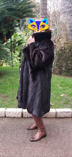 Manteau fourrure vison - , noir
