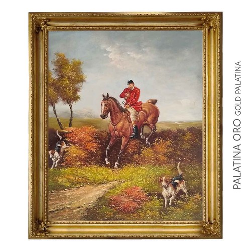 Cadre huile sur toile peint - sur, à
